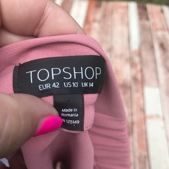 TopShop Blush Off Shoulder Top - Picture 6 of 8